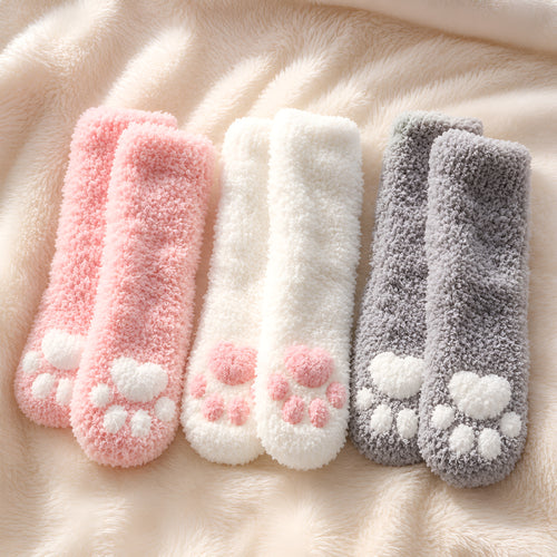 Cozy Paw Socks — 3 Pack